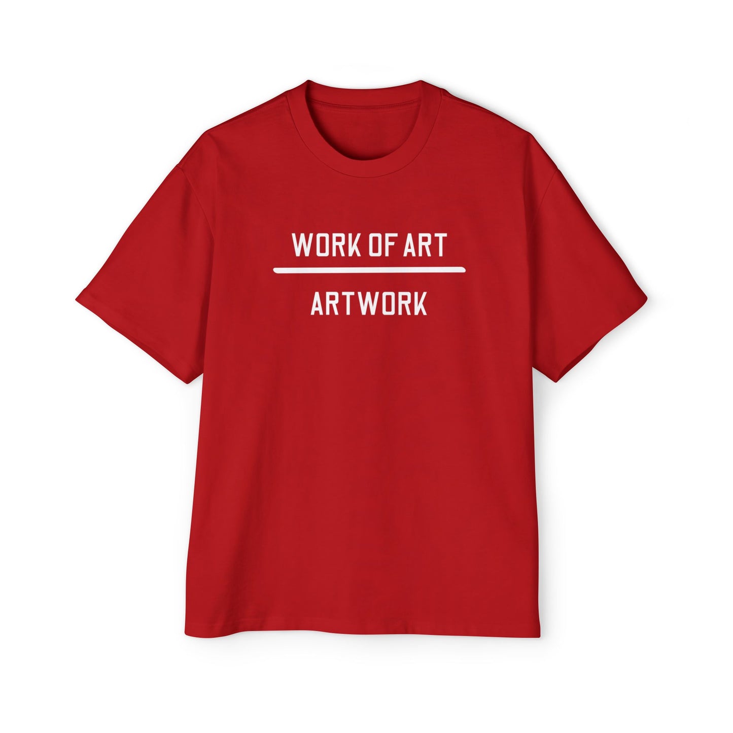 Men's Heavy Oversized Tee - Work of Art Graphic Tee for Art Lovers