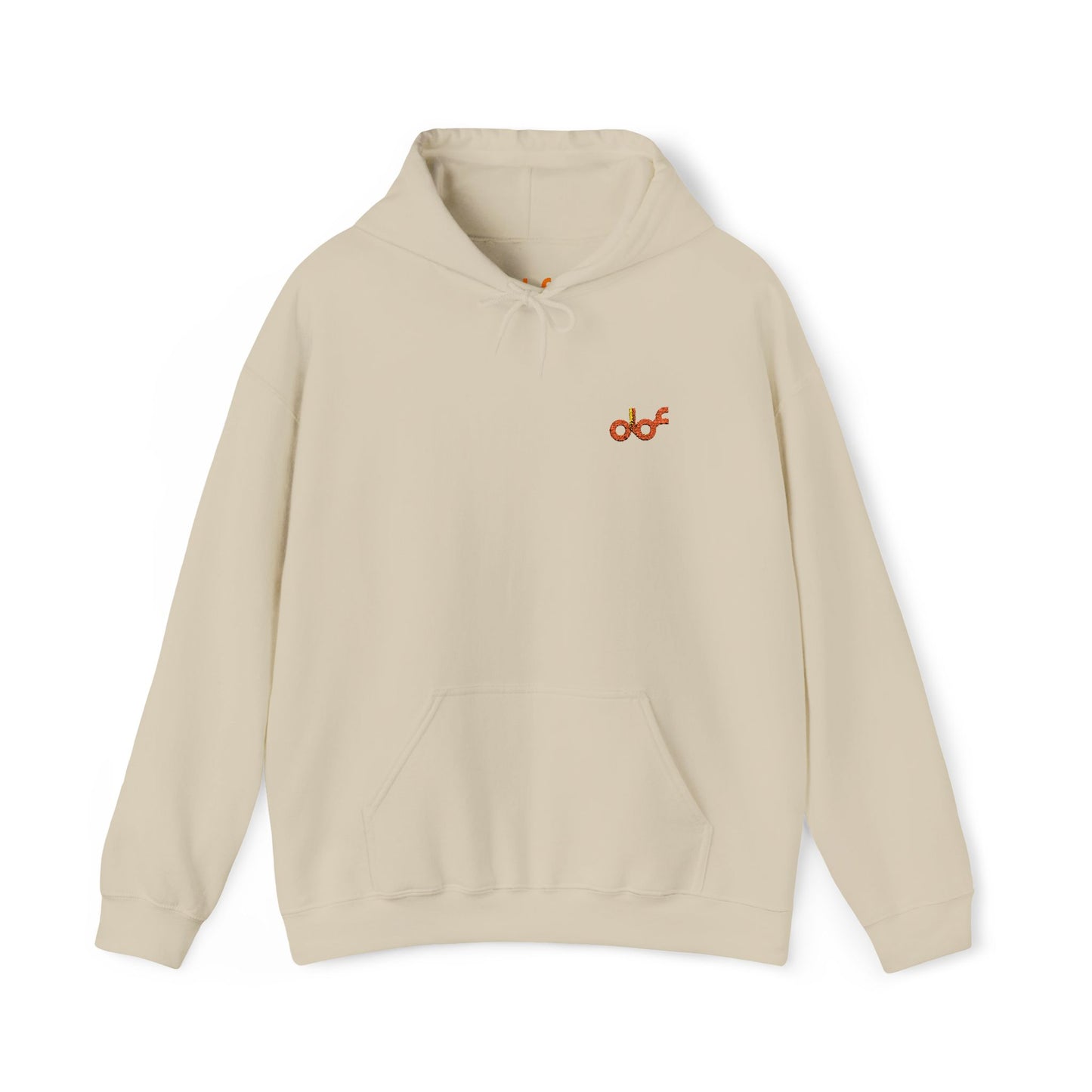 Embroidered Logo Hoodie Sweatshirt - Black/White/Sand