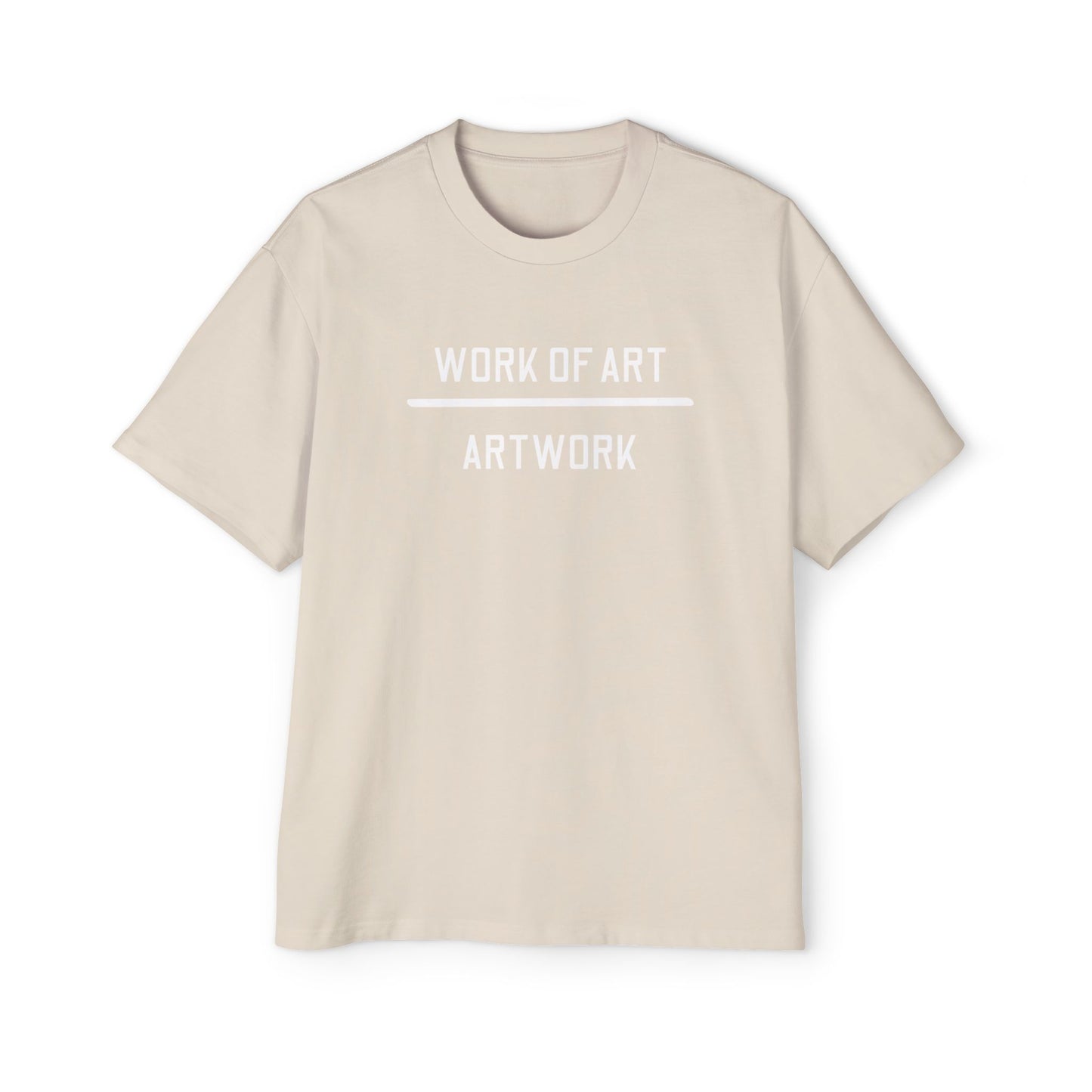 Men's Heavy Oversized Tee - Work of Art Graphic Tee for Art Lovers